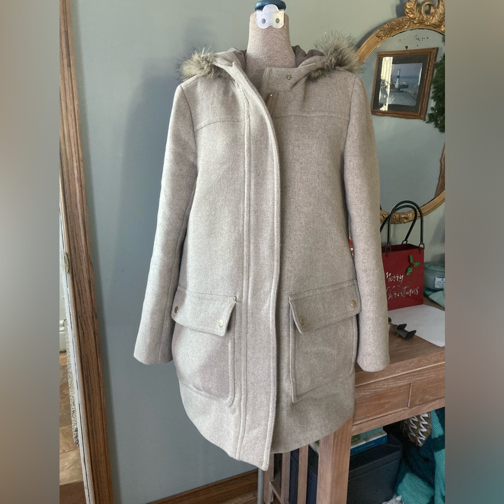 J. CREW Vail Parka Wool Coat